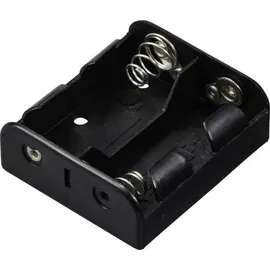 TRU Components TC-13220492 Batteriehalter 2x Baby (C) Druckknopfanschluss (L x B x H) 63 x 54 x 22mm