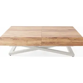 WFL GROUP Cavetta Braun Eiche 120-200 x 80 x 27-76 cm