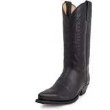 GHSIRUEU Cowboy Stiefel Herren Westernstiefel Spitze Zehe Niedriger Absatz Bestickte Stiefel Bequeme Weitschaftstiefel,Schwarz,42 EU - 42 EU