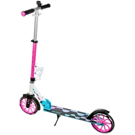 Raven Klappbarer Scooter mit Klingel, Flaschenhalter, Galaxia Blue/Pink 200mm)
