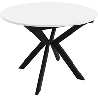 Mirjan24 TISCH, Weiß, Rund,Rund, 100x76x100 cm, Esszimmer, Tische, Esstische