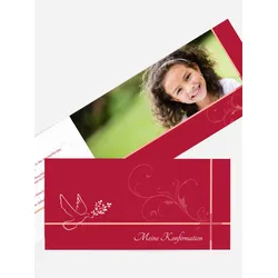 Einladung zur Konfirmation selbst gestalten mit Spruch und Fotos im Onlinedesigner bei Meine-Kartenmanufaktur.de