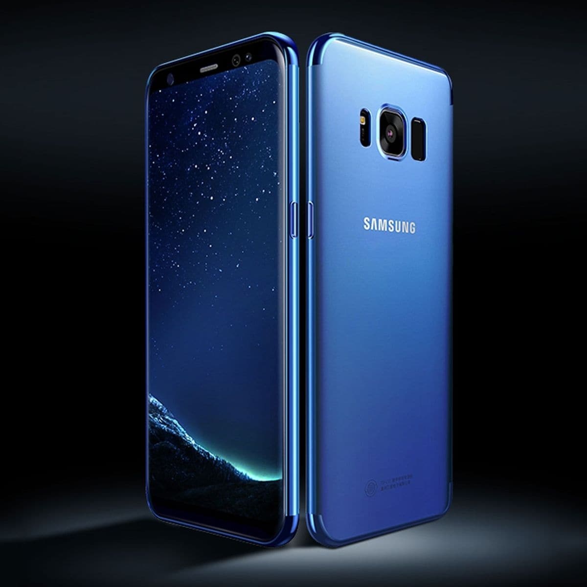 König Design Handy Hülle Schutz Case für Samsung Galaxy A5 2017 Durchsichtig Transparent Blau (Galaxy A5 (2017)), Smartphone Hülle, Blau