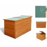 vidaXL Garten-Aufbewahrungsbox 126x72x72 cm Holz