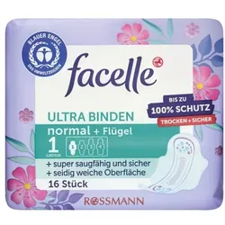 facelle 16er-Pack Monatsbinden »Ultra Binden normal + Flügel«