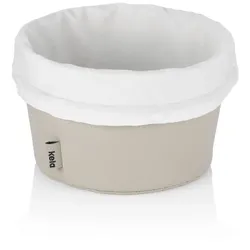 Brotkorb Grana PU-Leder silbergrau 11,0cm 19,0cmØ
