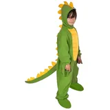 WiMi Dinosaurier grün Gr. 110-116 Dino für Kinder Kostüm Fasching Karneval Kindergeburtstag