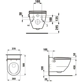 Laufen Cleanet Navia Dusch-WC mit WC-Sitz Weiß matt
