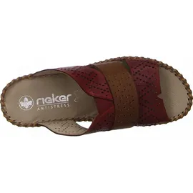 Rieker Leder Pantolette rot, 43 EU / Rot - 43