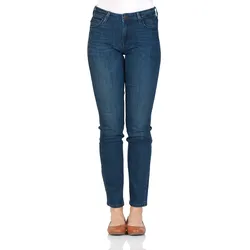 Lee Damen Jeans Elly Slim Fit Blau Blau Hoher Bund Reißverschluss W 25 L 31