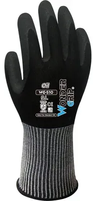 Sicherhheitshandschuhe Chemikalienschutz | OIL | schwarz | WG-510 | Größe 8 - schwarz