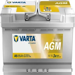 VARTA A5 Silver Dynamic AGM 12V 95Ah 850A Autobatterie Start-Stop 595 901 085