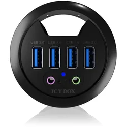 ICY BOX IB-HUB1403A - 4 Port USB 3.0 Tisch-Hub USB-Hub