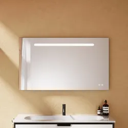 burgbad Vry Spiegel 120 cm mit LED-Beleuchtung und Spiegelheizung