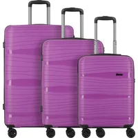 d & n d&n Travel Line 4300 4 Rollen Kofferset 3-teilig purple