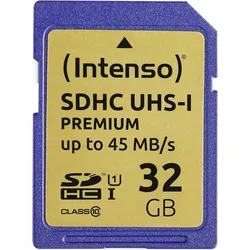 Intenso Premium - Flash-Speicherkarte - 32 GB - UHS Class 1 / Class10 - SDHC UHS...