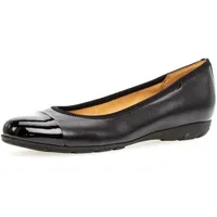 Gabor Damen Klassische Ballerinas, Frauen Flats,Ballerinen,Halbschuhe,Sommerschuhe,Slipper,Ballerina-Schuhe,Ballett-Schuhe,schwarz,41 EU / 7.5 UK - 41 EU