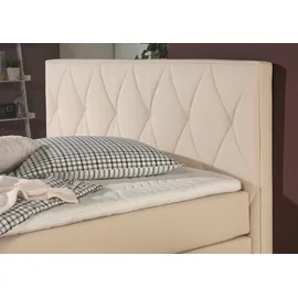 Home Affaire Boxspringbett HOME AFFAIRE "Merino", beige, B:148cm L:211cm, Struktur fein (100% Polyester), Komplettbetten, Boxspringbett, incl. Kaltschaumtopper, 5, Breiten, 2 Härtegrade, 3 Ausführungen