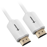 Sharkoon 2m, 2xHDMI HDMI-Kabel HDMI Typ A (Standard) Weiß