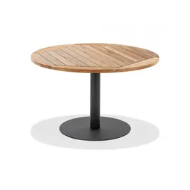 Niehoff Klapptisch Bistro anthrazit rund - 125 cm rund Teak recycled
