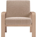 sit&more Sessel »Kolding«, Armlehnen aus Buchenholz in natur, verschiedene Bezüge und Farben beige