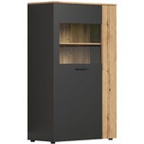 trendteam smart living Highboard, Holzwerkstoff, Grau, (BxHxT) 90 x 146 x 42 cm