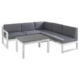 Outdoor Edge Gartenlounge 3-teilig DAPHNE, Aluminium - Dunkelgrau - mit Funktionen