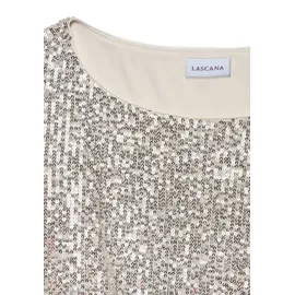 LASCANA Paillettenshirt Damen champagner Gr.40/42