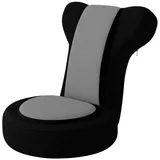 COSTWAY Relaxsessel, Bodensessel mit verstellbarer Rückenlehne, Lounge gepolstert grau