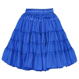 Thetru Damen Kostüm Zubehör Petticoat 2 Lagen Karneval Fasching blau