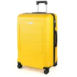 TAN.TOMI Handgepäckkoffer Trolley Hartschalenkoffer Hard Shell Hartschalenkoffer Trolley Koffer, 4 Rollen, Reisekoffer Reisekofferset Gepäck mit Zahlenschloss gelb 76 cm