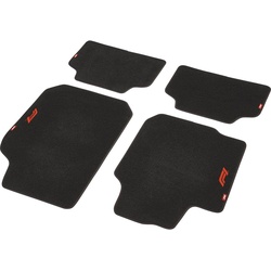 Formula 1 Universal Auto Fußmatten Set CM570 Logo Rot 4tlg