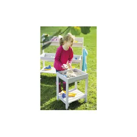 roba Kindertisch Tiny onesize Massivholz grau lasiert