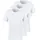 Bruno Banani T-Shirt BRUNO BANANI, Herren, Gr. M, weiß, Jersey, Obermaterial: 95% Baumwolle, 5% Elasthan, unifarben, Basic, bequem hüftbedeckend, Rundhals, abgesteppte Kante, Shirts Multipacks Unterhemd, mit Rundhals-Ausschnitt