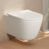 Evineo ineo6 Wand-Tiefspül-WC, spülrandlos, mit WC-Sitz, BE0947WH+VU8010WH,