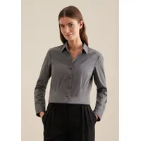 Seidensticker Damen City Langarm Slim Fit Uni Bügelfrei Bluse,