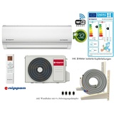 Split Klimaanlage nippon 12000 BTU 3,5kW R32 Klimagerät 3m CU-Leitung Wandhalter