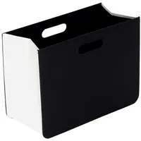 Creedwood ZEITUNGSKORB Business | Kunstleder, schwarz weiß, 40,5 cm