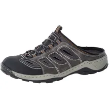 Rieker Herren 08096 Clogs, Grau (schwarz/rauch/rauch/00), 43 EU