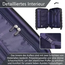 luxuskollektion koffer-set 3-tlg. schwarz