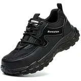 Nasogetch Sicherheitsschuhe Herren Arbeitsschuhe Damen Leicht Breit Bequem Stahlkappenschuhe Atmungsaktiv Sportlich Schutzschuhe 519 Schwarz 38 EU - 38 EU