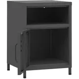 vidaXL Nachtschrank Anthrazit 35 x 35 x 51 cm Stahl