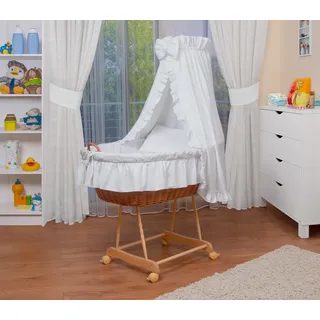 Waldin Baby Collection Bollerwagen 1203 natur inkl. Komplettset weiß
