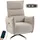 Homcom Relaxsessel Polyester 76 x 111 x 88 cm Beige elektrisch/drehbar
