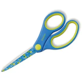 DAHLE Kinderschere Kids spitz 5,5 Zoll, 14cm, blau Motiv: ABC, Rechtshänder