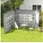 Outsunny Seitenteile für Pavillon 3x3/3x4 m 2 Stück Hellgrau 2,95 x 1,95 m
