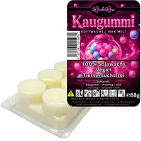 WonderWax Duftwachs WonderWax® Duftriegel 6 x Duftwachs Kreise Weiß, 100% Sojawachs (Kaugummi), Duftrichtung: Kaugummi