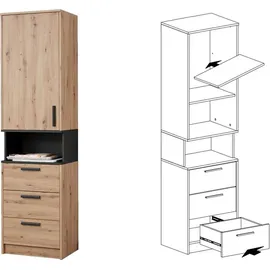 marmex möbel Eckschrank Grant Set 17A 195 x 195 x 40 cm Braun