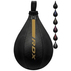 RDX Doppelendball RDX Maya Hide Leder Boxing Speed Ball with Holder Punching Ball goldfarben