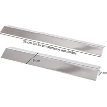 All'Grill Edelstahl Flammblech schmal, variabel 35-59 cm / 9 cm